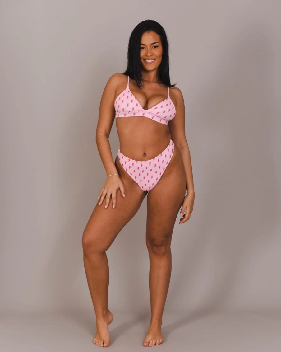 OOSC Women's Strike Of Luck High Waisted Bikini Bottoms - Mile High Swimwear for Women