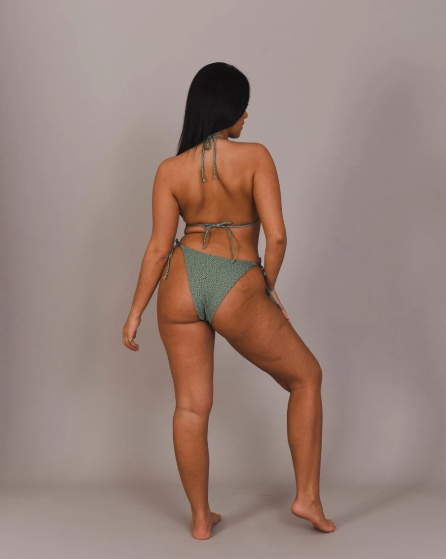 OOSC Women's Sahara Sage Tie Side Bikini Bottoms - High Waisted Swimwear for Women